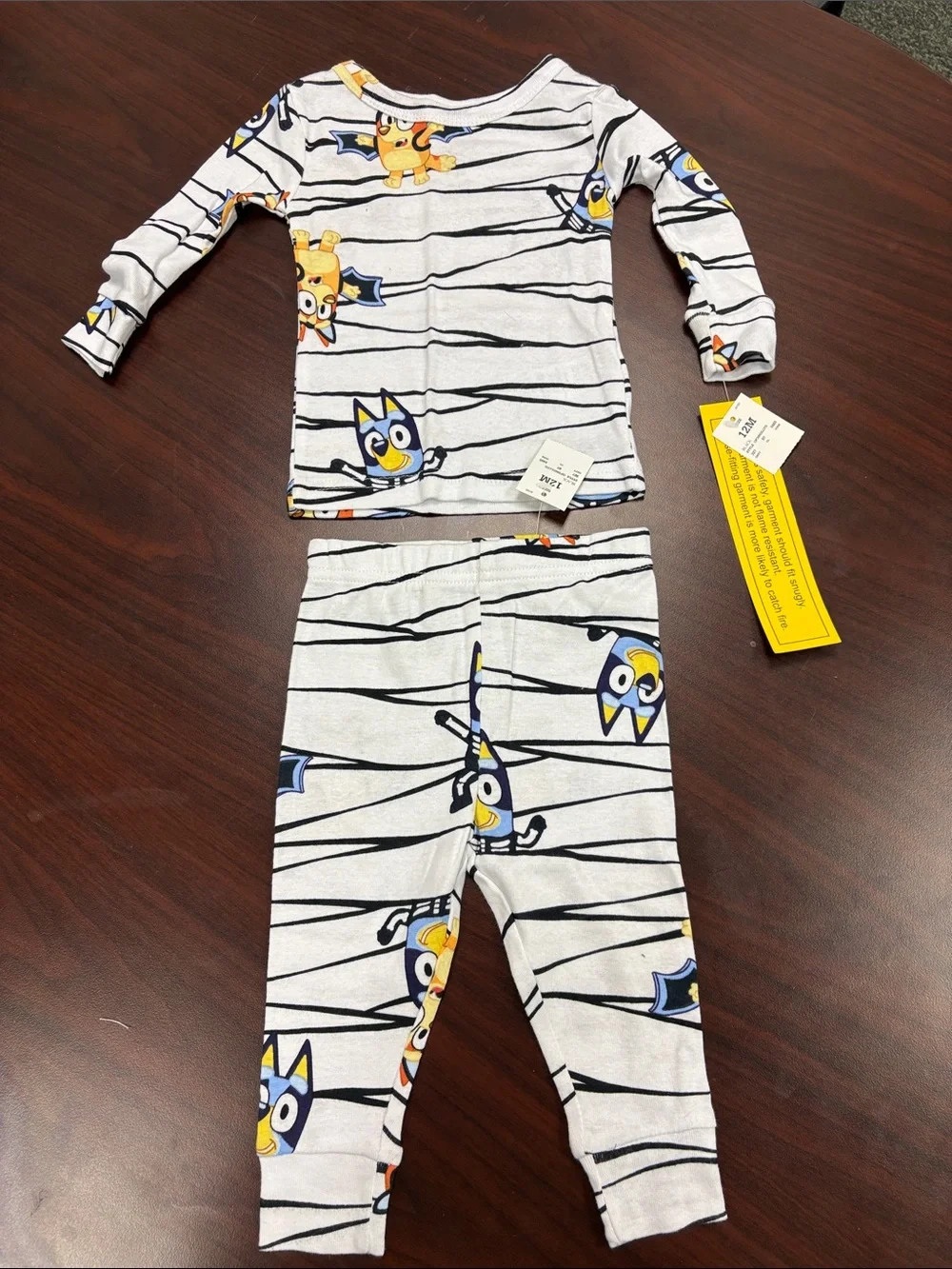 Kids Two-Piece Halloween Bluey Cartoon-Print Pajama Set
